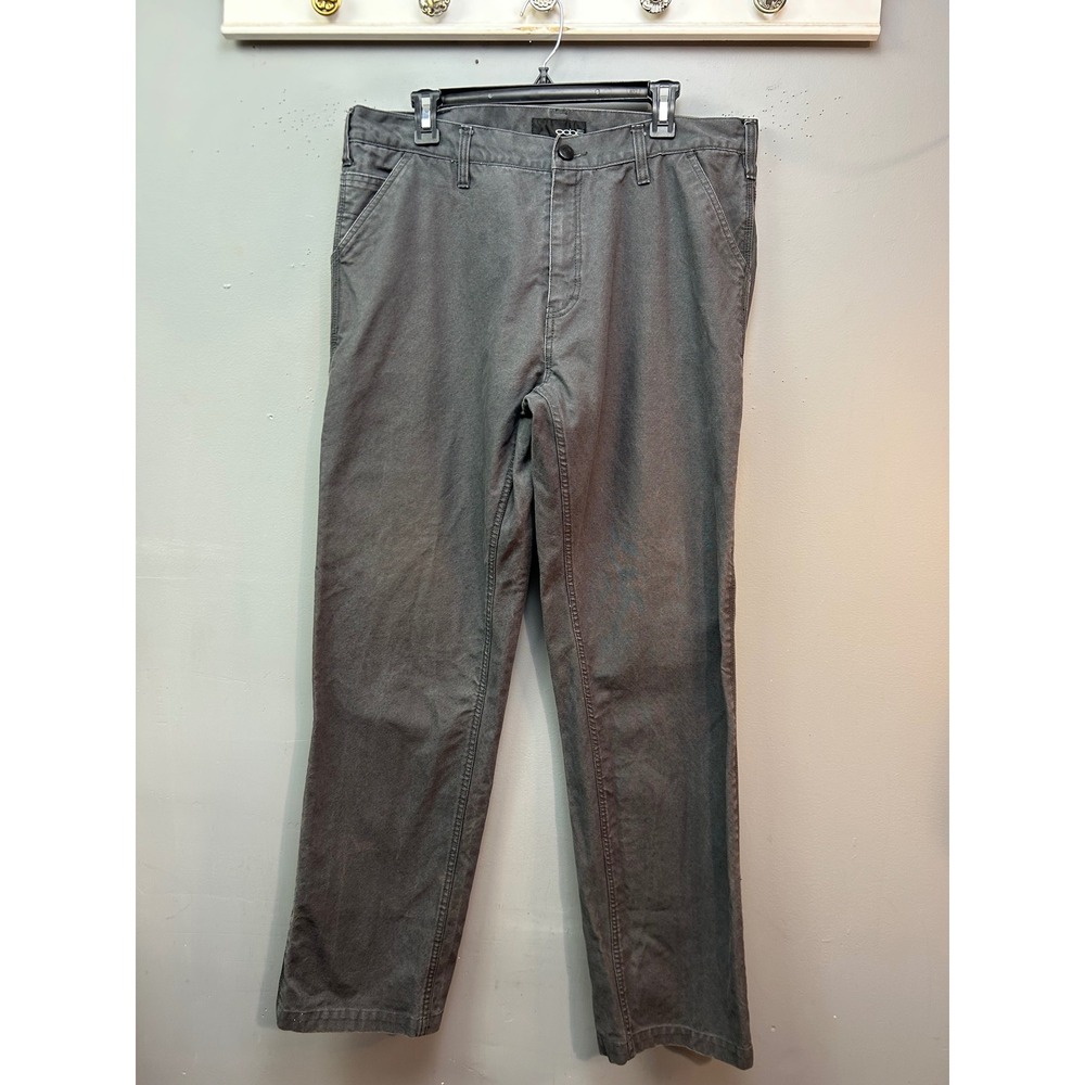 Oobe Carpenter Pants Men 38 Gray Straight Leg‎ Utility Workwear Canvas Pants